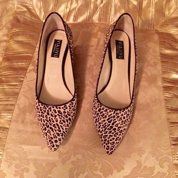 Viajiyu Shoes - Viajiyu Animal Print Wedges
